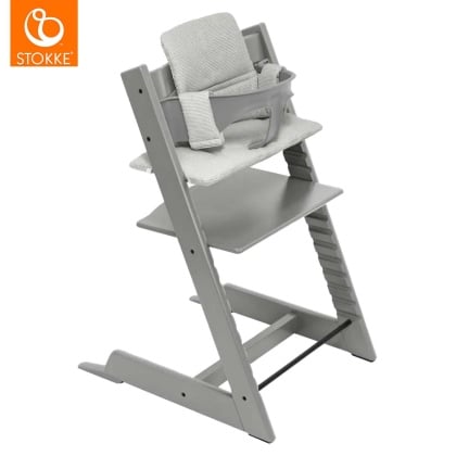 Stokke® Otroški stolček Tripp Trapp® 3v1 Bundle Storm Grey + Blazina Classic Nordic Grey 001
